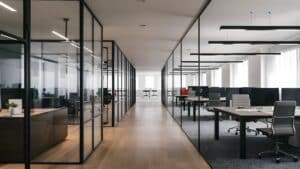 A,Modern,Workspace,Characterized,By,A,Sleek,,Minimalist,Design.,The